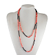 Coral Beads Two Tier Necklaces(NJEW-S066-24)-1
