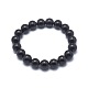 Synthetic Black Stone Bead Stretch Bracelets(BJEW-K212-B-032)-2