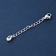 Brass Micro Pave Clear Cubic Zirconia Chain Extender(KK-G491-52A-S)-2