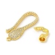 Rack Plating Brass Micro Pave Clear Cubic Zirconia Fold Over Clover Clasps(KK-H447-06G)-3