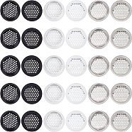 CHGCRAFT 30Pcs 3 Colors 201 Stainless Steel Round Mesh Lid, for Cabinet Ventilation, Heat Dissipation, Wall Ceiling Bathroom Office Kitchen, Mixed Color, 62x10mm, Inner Diameter: 52.5mm, 10pcs/color(AJEW-CA0002-69)