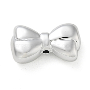 Plating Acrylic Beads, Bowknot, Silver Plated, 16x29x8.5mm, Hole: 2.2mm(PACR-Q008-19S)