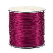 Flat Japanese Crystal Elastic Stretch Thread, for Bracelets Gemstone Jewelry Making Beading Craft, Medium Violet Red, 0.5mm, about 328 yards(300m)/roll(EW-Z001-A03)