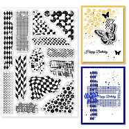 PVC Stamps, for DIY Scrapbooking, Photo Album Decorative, Cards Making, Stamp Sheets, Film Frame, Tartan, 21x14.8x0.3cm(DIY-WH0371-0132)
