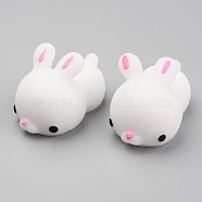 Rabbit Shape Stress Toy, Funny Fidget Sensory Toy, for Stress Anxiety Relief, White, 40x25x25mm(AJEW-H125-08)
