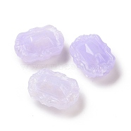 Opaque Acrylic Beads, Glitter Beads, Oval, Lilac, 18.5x13.5x9mm, Hole: 1.8mm, about 515pcs/500g(OACR-E015-07D)