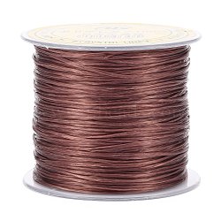 Japanese Flat Elastic Crystal String, Polyester Thread, for Stretch Bracelets Gemstone Jewelry Making, Sienna, 0.5mm, about 65.6 yards(60m)/roll(EW-Z001-B30)