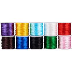 Nylon Thread, Mixed Color, 1mm, about 30m/roll, 1roll/color, 10rolls/set(NWIR-PH0001-10)