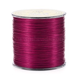 Flat Japanese Crystal Elastic Stretch Thread, for Bracelets Gemstone Jewelry Making Beading Craft, Medium Violet Red, 0.5mm, about 328 yards(300m)/roll(EW-Z001-A03)