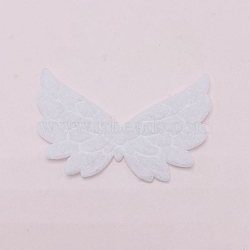 Cloth Embossing Wings, Decorate Accessories, White, 33x52x1mm(FIND-PW0001-044A)