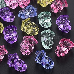 Transparent Acrylic Beads, Grape, Mixed Color, 29x19.5x14mm, Hole: 3.5mm, about 124pcs/500g(MACR-S373-78-B)