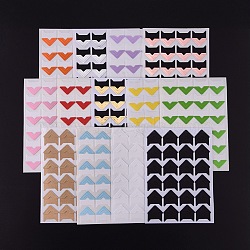 Photo Mounting Corners, Self Adhesive Sticker, for DIY Scrapbook Album Diary Personal Organizer Notebook, Mixed Color, 12.5x9x0.07cm, Sticker: 21x20mm, 24pcs/sheet(DIY-K016-D-M)