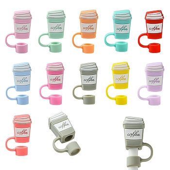 11Pcs 11 Colors Silicone Straw Cap, Dustproof Covers, Reusable Drinking Straw Tips Cap, Mixed Color, 43mm, 1pc/color