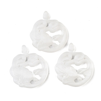 Natural Selenite Carved Medusa Figurines, for Home Desktop Decoration, 78x63x12mm