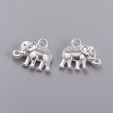 Silver Elephant Alloy Charms