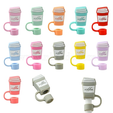 11Pcs 11 Colors Silicone Straw Cap(SIL-CJ0002-84)-1