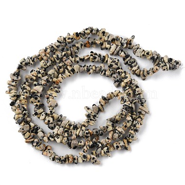 dalmatien naturelle perles de jaspe brins(G-G0003-B29)-3