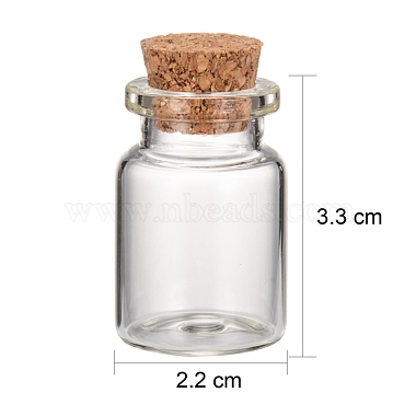 ガラス希望瓶ビーズ容器(X-CON-Q012)-3