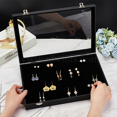 Rectangle Imitation Leather Earring Presentation Box(CON-WH0089-14A)-3