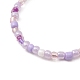graines de verre et lampe mauvais œil et bracelet extensible en perles d'hématite synthétique(BJEW-JB09436)-5