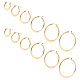 unicraftale 12 paires 6 style 304 boucles d'oreilles créoles plates en acier inoxydable(EJEW-UN0002-16)-1