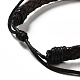 PU Imitation Leather Braided Cord Bracelets for Women(BJEW-M290-01K)-4