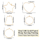 40Pcs 5 Style Brass Hoop Earring Findings(KK-BBC0002-40)-2