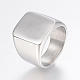 Anillos de acero inoxidable con sello resistente al deslustre 304 para hombres(RJEW-G091-16-21mm-P)-1