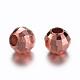 Rose Gold Brass Faceted Round Spacer Beads(X-KK-E352-RG)-2