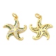 Brass Micro Pave Cubic Zirconia Pendants(KK-P236-13G)-1