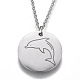 304 Stainless Steel Pendant Necklaces(NJEW-Z006-01P)-1