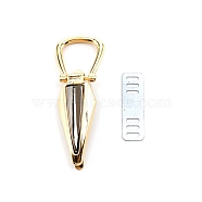 Zinc Alloy Bag Lock Accessories, with Iron Finding, Handbags Turn Lock, Light Gold, 7.7x2.75x1.1cm(AJEW-WH0277-10LG)