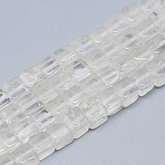 Natural Quartz Crystal Beads Strands, Rock Crystal Beads, Cube, 6~6.5x6~6.5x6~6.5mm, Hole: 1mm, about 65pcs/strand, 16.1 inch(G-S357-G25)
