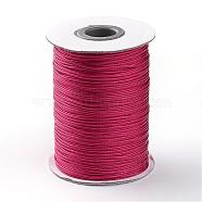 Korean Waxed Polyester Cord, Medium Violet Red, 1mm, about 85yards/roll(YC1.0MM-A109)