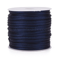 30M Nylon Rattail Satin Cord, Beading String, for Chinese Knotting, Jewelry Making, Royal Blue, 1mm, about 32.81 Yards(30m)/Roll(NWIR-YW0001-04-28)