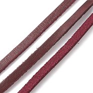Flat Cowhide Cord, for Necklace & Bracelet Making Accessories, Brown, 6x2mm(NCOR-XCP0001-01)