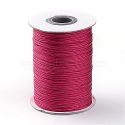 Korean Waxed Polyester Cord, Medium Violet Red, 1mm, about 85yards/roll(YC1.0MM-A109)
