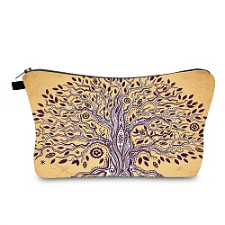 Tree of Life Pattern Cloth Clutch Bags, Change Purse for Women, Gold, 220x132x40mm(TREE-PW0001-78)