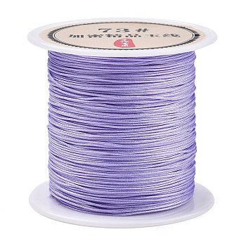 40 Yards Nylon Chinese Knot Cord, Nylon Jewelry Cord for Jewelry Making, Lilac, 0.6mm