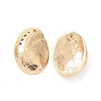 Brass Pendants, Shell Charm, Real 18K Gold Plated, 28.5x19.5x4.5mm, Hole: 1.5mm