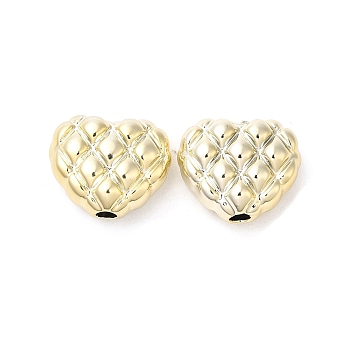Plating CCB Plastic Beads, Heart, Golden, 17x20x9mm, Hole: 3mm