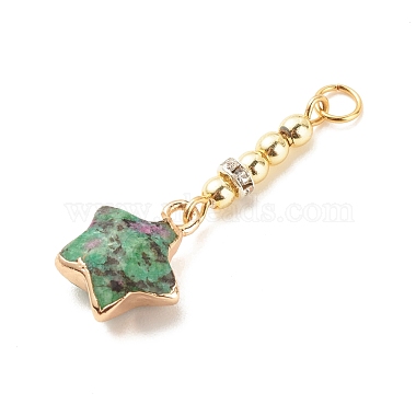 Natural Gemstone Star Pendants(PALLOY-JF01505)-4