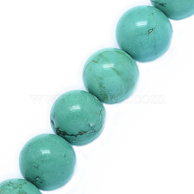 6mm LightSeaGreen Round Natural Turquoise Beads