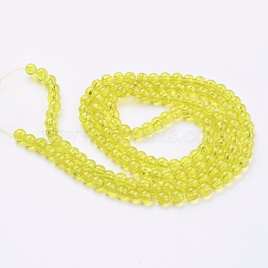 Spray Painted Crackle Glass Beads Strands(CCG-Q001-6mm-04)-2