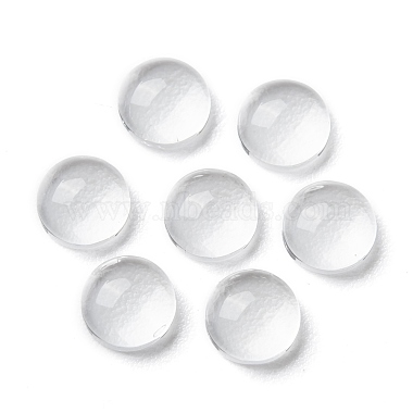 Cabochons en verre transparent(X-GGLA-R026-6mm)-4