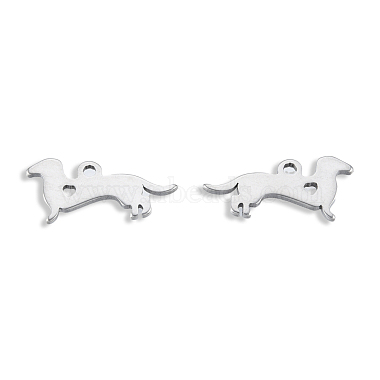 Stainless Steel Color Dog 304 Stainless Steel Charms