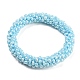 Crochet Glass Beads Braided Stretch Bracelet(BJEW-K232-01G)-1