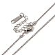 304 Stainless Steel Ball Chain Necklace for Women(NJEW-G097-13P)-2