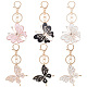 6Pcs 2 Style Butterfly Alloy Enamel Charm Keychains(KEYC-PH01513)-1