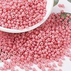 MIYUKI Round Rocailles Beads, Japanese Seed Beads, 8/0, (RR4465) Duracoat Dyed Opaque Guava, 3mm, Hole: 1mm, about 422~455pcs/10g(X-SEED-G008-RR4465)